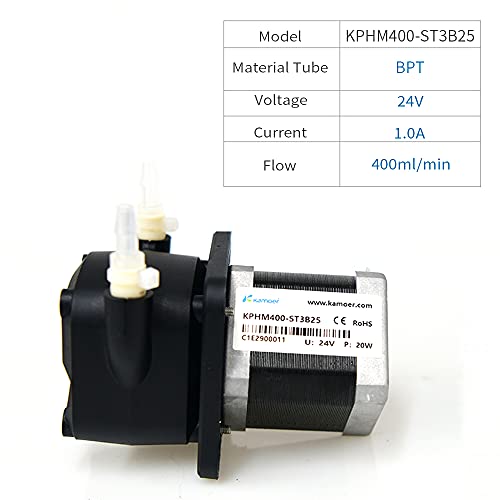 Image of Kamoer KPHM400-ST Stepper Motor Peristaltic Pump 24V Variable 0~400ml /min | High Flow Speed Lab Liquid Dosing Pump BPT Tubing 4.8mmx8.0mm(IDxOD)