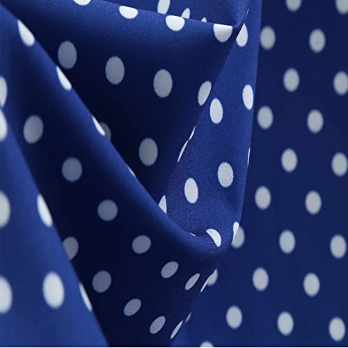 Image of Women Vintage Polka Dot 1950s Rockabilly Halter Audrey Dress Retro Floral Evening Cocktail Swing Dress