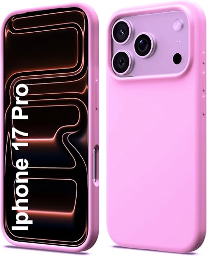 Image of SBMS Silicone Case for iPhone 17 Pro 6.3-Inch, Silky-Soft Touch Full-Body Protective Phone Case, Shockproof Back Cover for iPhone 17 Pro (Hot Pink)