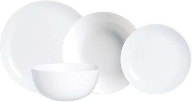 Luminarc Diwali Opal Dinnerware Set 19 Pieces – 6 People Opal Suitable Microwave Safe Fridge Recyclable