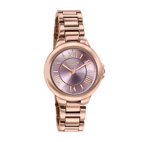 Image of Sonata Poze 8 Quartz Analog with Pink Dial Rose Gold Alloy Strap Watch for Women - SP80158WM01W
