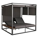 Mendler Lounge-Gartenliege HWC-M63 Aluminium