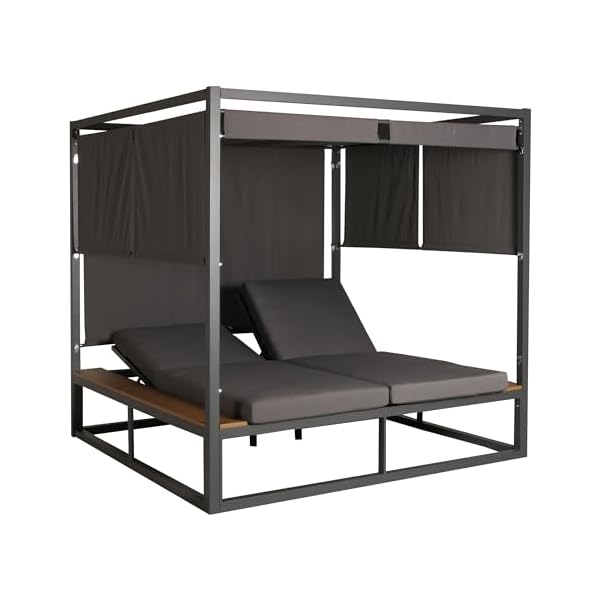 Mendler Lounge-Gartenliege HWC-M63 Aluminium