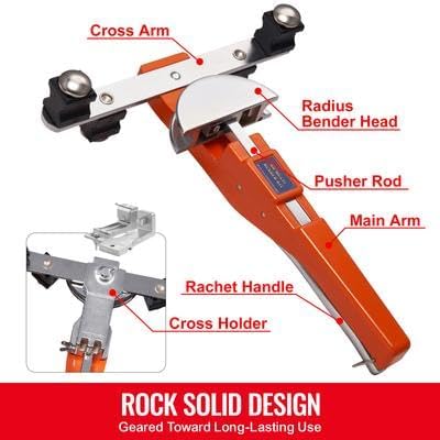 Miniatura 6 de Happybuy Dobladora de tubos de tubo, 14"-78" OD Trinquetadora de trinquete, 90 adelantereversa, 7 matrices, cortador de tuberías para HVAC, Aire