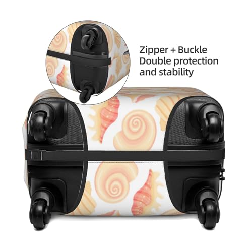 Conch Shells Print No.9050 Luggage Cover Protector Anti-Scratch Washable Fits 18-32 Inch Luggage-Small4