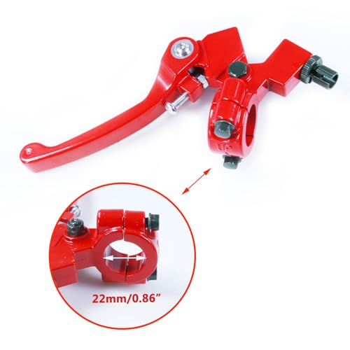Image of HOLATO Folding Clutch Brake Lever for 50cc 70cc 110cc 125cc 140cc 150cc Apollo RFZ125 DB007 DBX15 X18 X19 Tao Tao DB17 DB27 Coolster M125 SSR Thumpstar Chinese Pit Dirt Bike Motorcycle Red