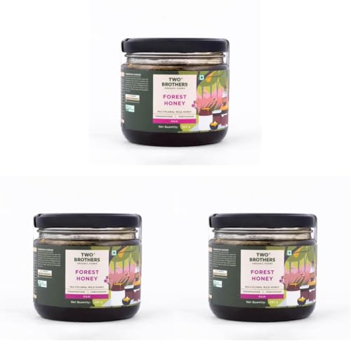 Image of Two Brothers Organic Farms Forest Honey (350G) | Raw, Pure & Unprocessed | 100% Natural, Wild, and Unfiltered Honey | Freshly-Sourced | Apis Cerana Honey from Indigenous Bees of the Ratnagiri Forests