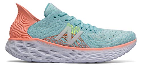 Image of New Balance Women's Fresh Foam 1080 V10 Running Shoe, Bali Blue /Ginger Pink, 7.5 N US