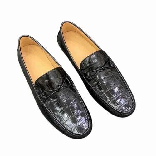 Authentic Real True Crocodile Skin Business Casual Style Men Moccasins Shoes Genuine Exotic Alligator Leather Male Slip-on Flats