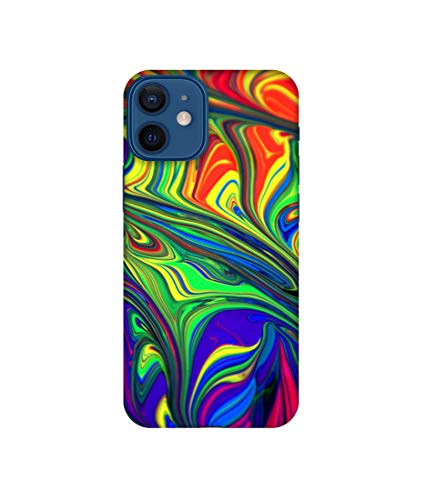 Image of Amazon Brand - Solimo Designer Mash Painting 3D Printed Hard Back Case Mobile Cover for Apple iPhone 12 Mini