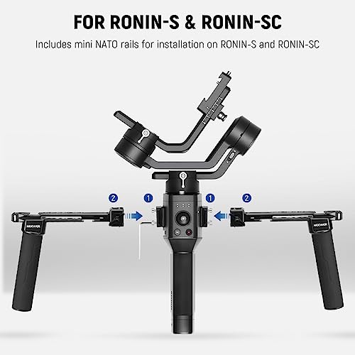 NEEWER Dual Handgrip Compatible with DJI RS4 RS4 Pro RS3 RS3 Pro RS2 RSC2 Ronin S SC Gimbal - Image 4