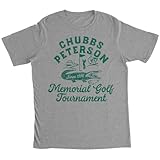 Mens Funny T Shirts Chubbs Peterson Memorial Golf Tournament Sarcastic Movie Graphic Novelty Tee for Men Funny T Shirts Golf Apparel for Men Cool Movie Light Grey XL