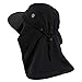 Produktbild Autumn Sun Hat Männer Frauen Schlapphut Mit Nackenschutz Im Freien UV-Schutz Large Wide Brim Wandern Angeln Mesh-Breathable Cap Fashion (Color : Black)