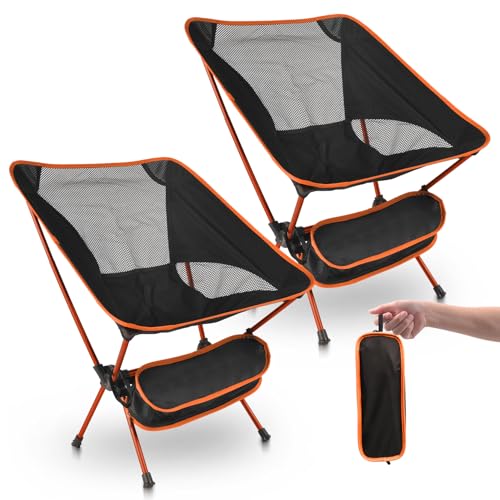 Chaise de camping pliante 105 kg capacité robuste lot de 2 compactes - 2