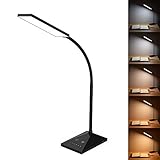 VICFUN LED Desk Lamp, 5 Color Modes with 7 Levels of Brightness, Eye-Caring Dimmable Table Lamp...