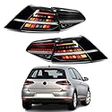 CKCD Rückleuchten Kompatibel mit VW Golf 7 MK7 MK7.5 2013-2020, mit Startanimation,Tagfahrlicht, Rot, Paar
