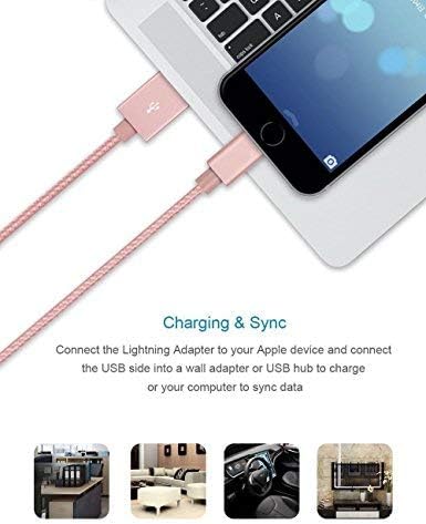 USB Type C Cable, Daker Nylon Braided USB C to USB A Charger Fast Charging Cord for Galaxy Note 8/S9/S9 Plus/S8, Google Pixel 2, LG V30/V20/G6/G5, OnePlus 5/3T/2 (Grey+Pink 2x10ft)