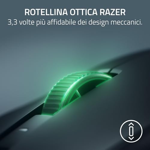 Viper V4 Pro - Mouse da gaming wireless simmetrico per eSport - Ultraleggero 49 g - HyperSpeed Gen-2 polling a 8 KHz - Sensore Focus Pro 50K - Rotella di scorrimento ottica - PC/Mac | Nero - Mouse gaming - Immagine 4