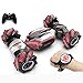 XLNB Camion acrobatico telecomandato per Bambini Adulti, 4WD Rotazione a 360° Fuoristrada RC Auto Giocattolo con Controllo gestuale Smartwatch, Auto RC a 2,4 GHz con Musica Leggera,Rosso