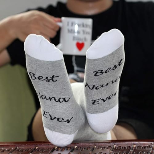 LEVLO New Papa New Nana Gifts Best Papa/Nana Ever Socks Gifts for New Parents To Be Socks3