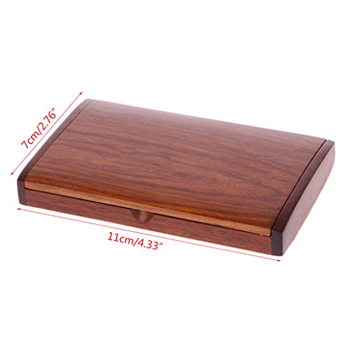 Simplelif Wood Business Card Case Holder Handmade,Solid Wooden Construction – Unique, Modern Design – Men Women Credit & Id Cards Wallet Storage Case–Nice Gift Box #TOP1