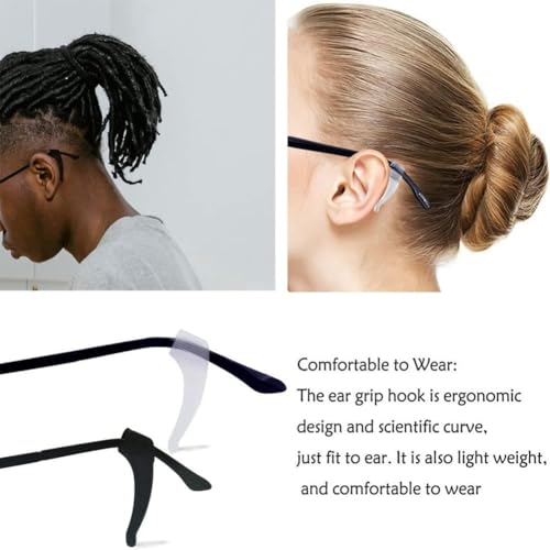 Image of Feora9X Adjustable Eyeglass Strap With Ear Support, Sunglass Lanyard Neck Cord Retainer, Anti-slip Specs Holder for Glasses