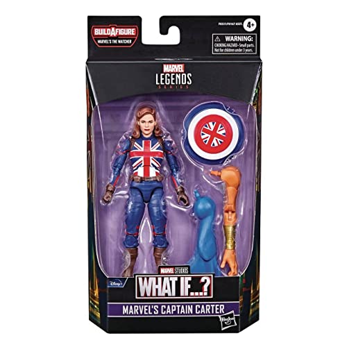 Marvel Legends Series Figura de 15 cm e 2 peças Build-a-Figure - Captain Carter - F0331 - Hasbro, Az