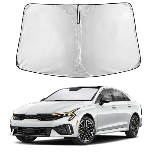 Image of EcoNour Windshield Sunshade Compatible for Kia K5 2021-2024 2025 2026, Sun Visor for Front Windshield & Window Sun Shade Cover, UV Heat Blocker & Protector, Car Accessories