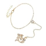 YXWYXWA Accesorios para niñas Ligero de la Cadena de Anillo de Hojas de Hojas Joyas de la Mano Caqueta de Anillo de Dedo de la Mano Collar de Accesorios de