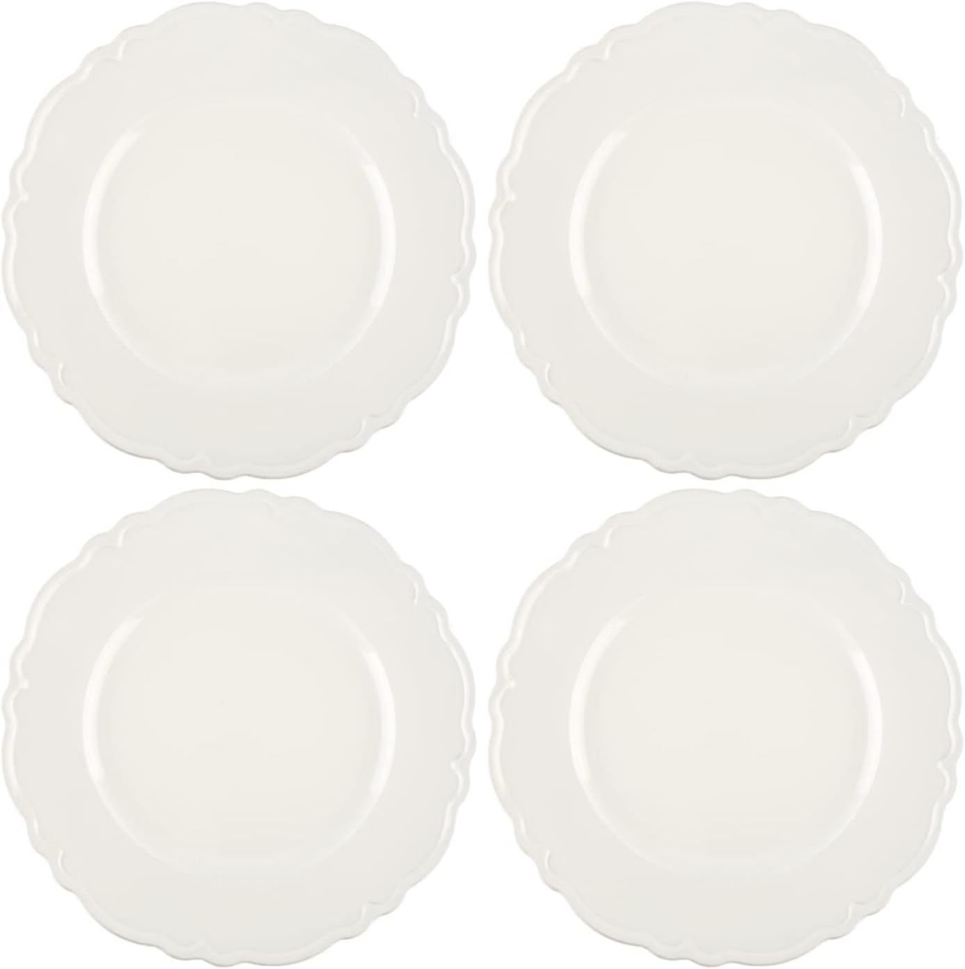 Hobby Lobby White Scalloped Plate Charger Set of 4