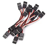 Unbekannt 10 Stück Servo Patchkabel 5cm (2X Stecker) Servokabel 50mm Kabel