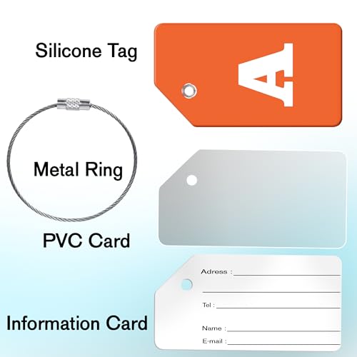 Image of Storite Silicon Luggage Tags for Travel Suitcase & Trolley Bags (3, A)
