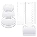 Jevina - Juego de discos acrílicos redondos para tartas, diseño de crema y mantequilla, herramientas para decoración de tartas, discos circulares, tablas de base y raspador acrílico para tartas