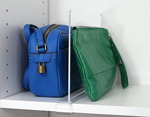 Pack Of 2 Clear Acrylic Shelf Dividers For Closets. Closet Shelf Separators, Closet Organizers, Wood Shelves, Base Kitchen Cabinets, And Libraries. #TOP3