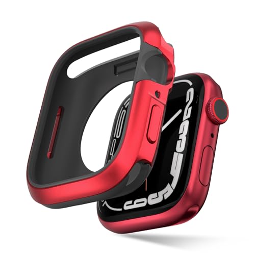 Coque aluminium Apple Watch 41mm SwitchEasy Odyssey rouge premium