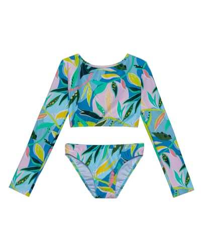 Gottex Baby Girl's Kids Toddler and Little Rainforest Blue Tropical Print One Piece Swimsuit