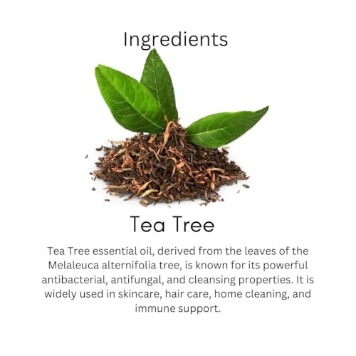 Image of Khadi Tea Tree Essential Oil 15 ml | Pure & Natural | For Acne, Breakouts & Scars | Face & Body Massage Oil | Dandruff & Scalp Health | All Skin & Hair Types | Aromatherapy for Men & Women