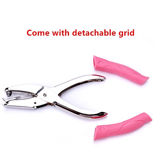 IKadiya Perforator met één gat, 6 mm, handpons, metalen perforator, voor knutselen met papier, kaarten maken en scrapbooking