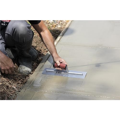 Marshalltown QLT Concrete Finishing Trowel, Square Shank Mounting, 14 x 4 Inch Carbon Steel Blade with Soft Grip Handle, Concrete Tools, FT144 4 Marshalltown QLT Concrete Finishing Trowel, Square Shank Mounting, 14 x 4 Inch Carbon Steel Blade with Soft Grip Handle, Concrete Tools, FT144 - Image 4