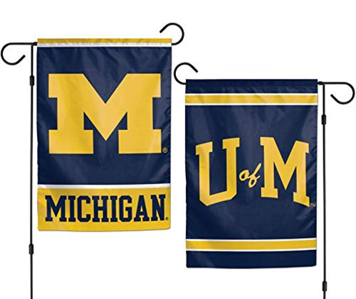 Drapeau de jardin Michigan Wolverines double face WinCraft finitions premium