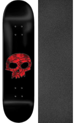 Zero Skateboards Stained Glass Skull Black/Red Skateboard