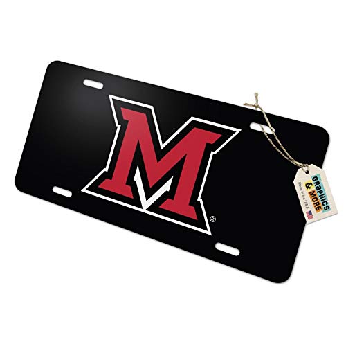GRAPHICS & MORE Miami University Redhawks Logo Novelty Metal Vanity Tag License Plate