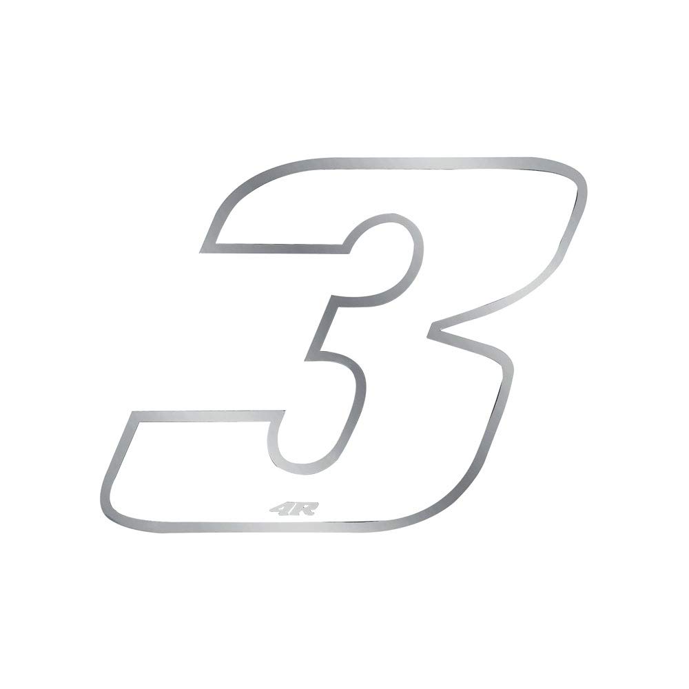 Quattroerre Racing Number 3 Anodized Medium, White