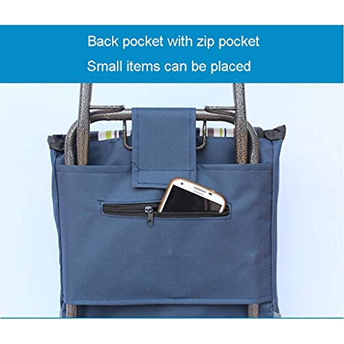 Faltbarer Einkaufswagen mit leisen Rädern und abnehmbarer Tasche für einfachen Transport und Treppensteigen – Bild 4