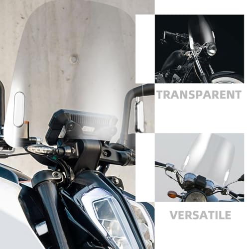 Accessoire moto polyvalent pare-brise transparent rigide et durable