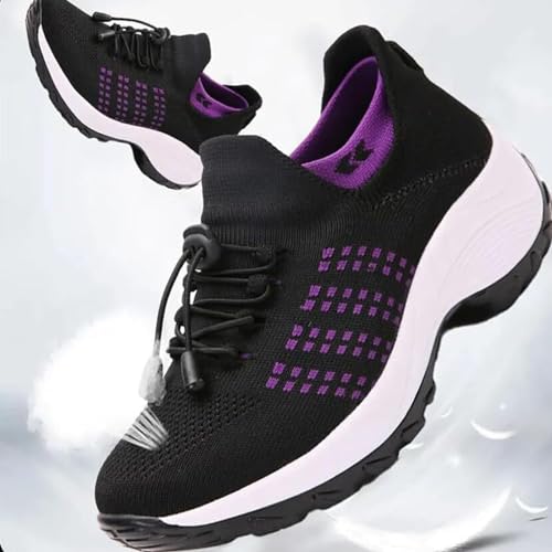 Comfort Orthowear Shoes, Comfortwear Ortho Stretch Cushion Shoes for Women, Slip-On Lightweight Casual Platform Shoes4