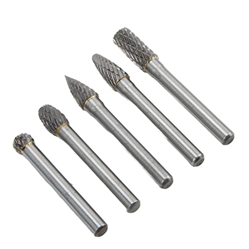 Set de 5 fresas rotativas de carburo de tungsteno miniatura 7