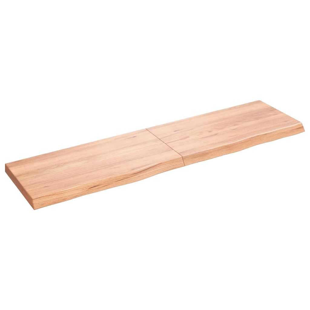 Genérico Encimera baño Madera Maciza tratada marrón Claro 120x30x(2-4) cm,Bricolaje,Materiales de construcción,Encimeras-3156137