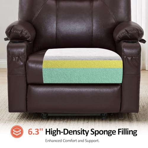 Image of MCombo Power Lift Recliner Chair for Elderly, Heat and Massage R7042