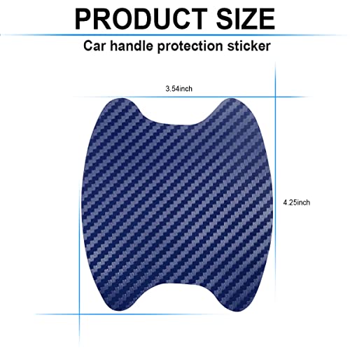 4Pcs Car Door Handle Cup Stickers, Carbon Fiber 3D Auto Bowl Anti-Scratches Protective Films, Vehicle Door Paint Protection Cover Guard, Car Accessories Universal For Truck, Suv, Van (Navy) #TOP1